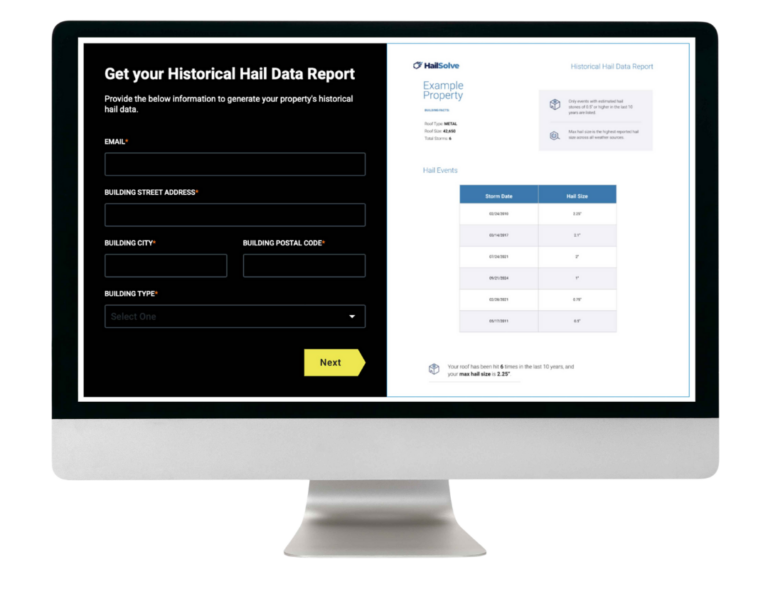 HailSolve Computer home screen