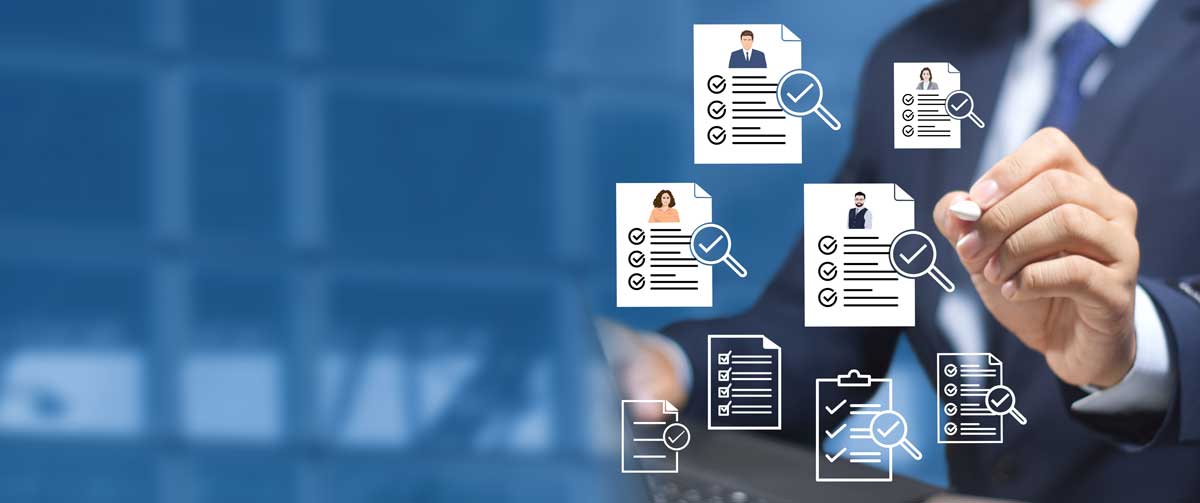 person screening resumes