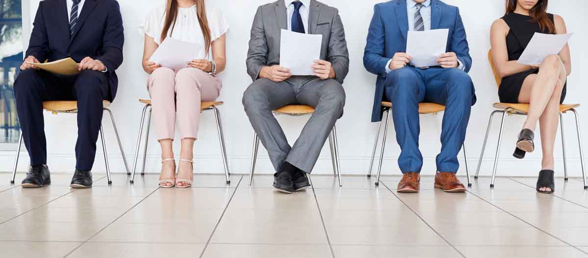 candidates waiting to be interviews