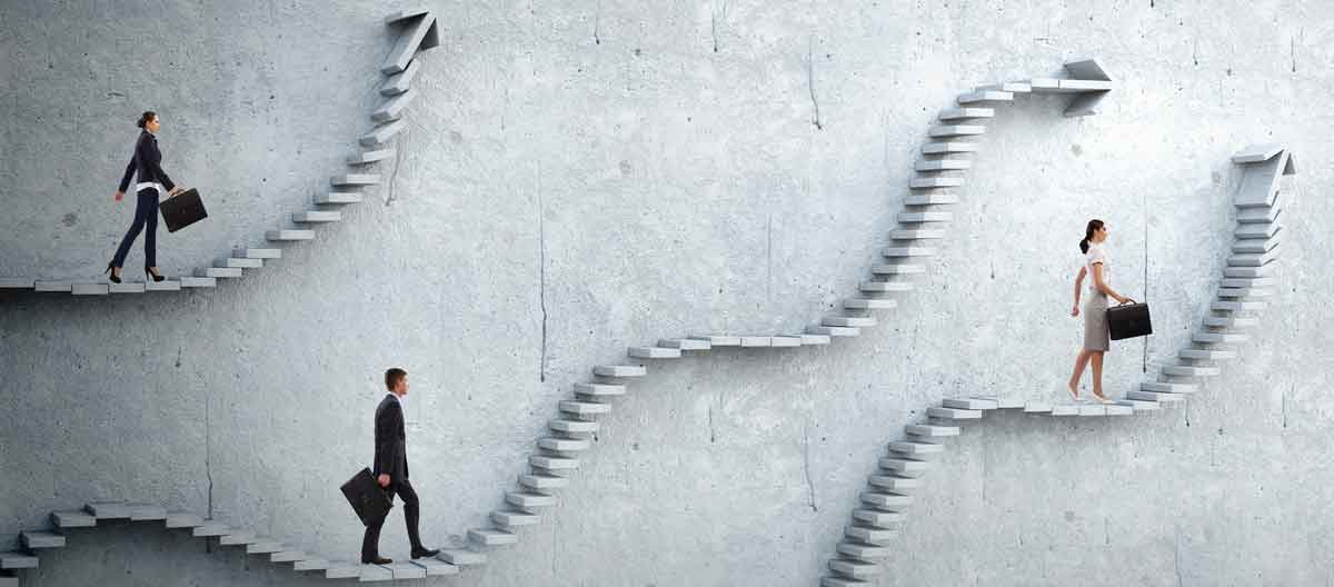 Candidates visualizing their career growth paths