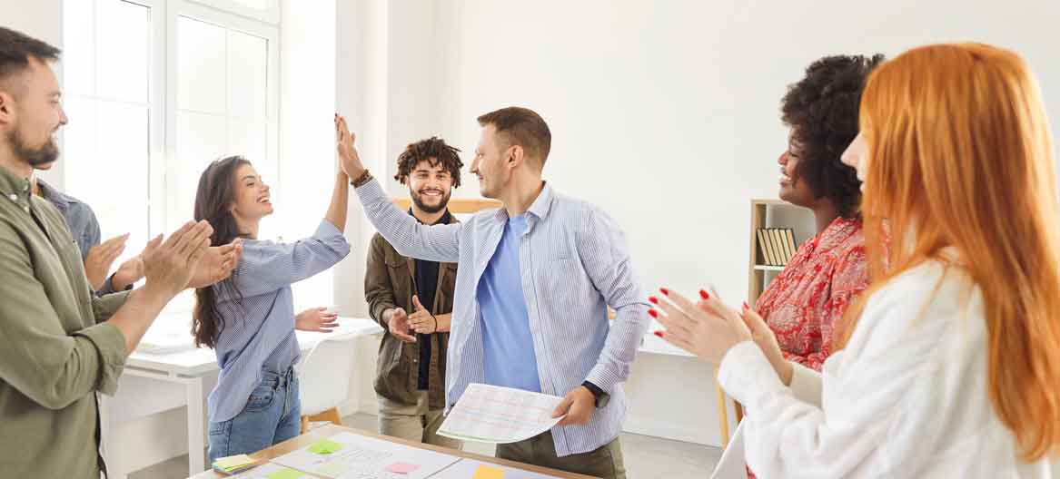 Positive work culture team collaboration