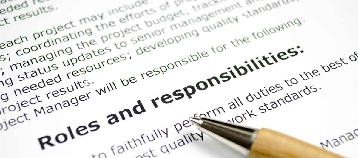 job description showing roles and responsibilities 