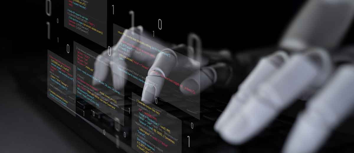 AI robot generating code