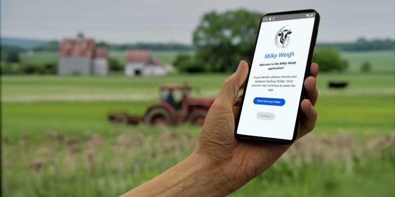 Vanden Bosch dairy farms improved new mobile app on phone