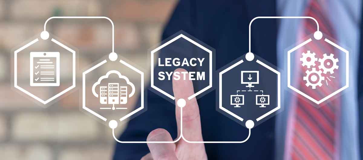 diagram of person still using a legacy system