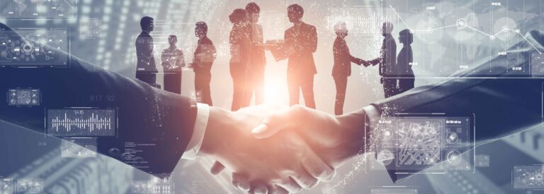 software partners shaking hands